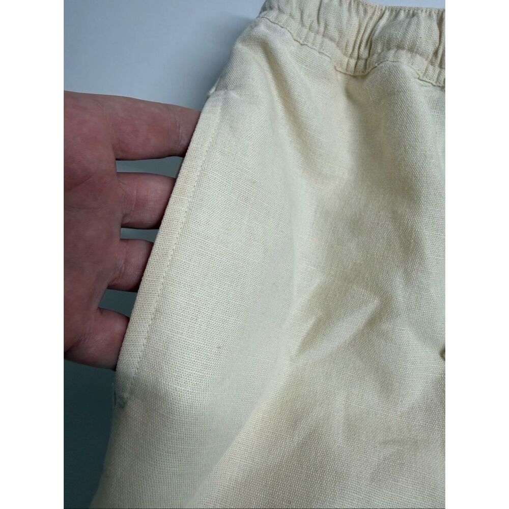 Style & Co Linen Blend Drawstring Shorts Women’s Sz S Ivory Cream Pull-On Casual - Picture 4 of 9